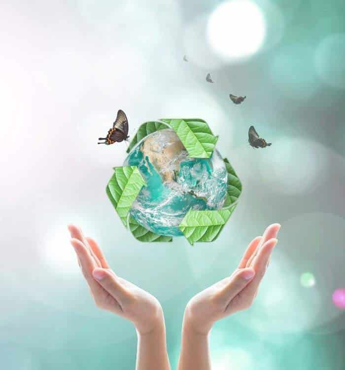 Immagine di ciclo dei rifiuti nel rispetto dell'ambiente